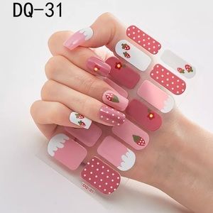 Polka dot Strawberries Nail Strips Manicure
